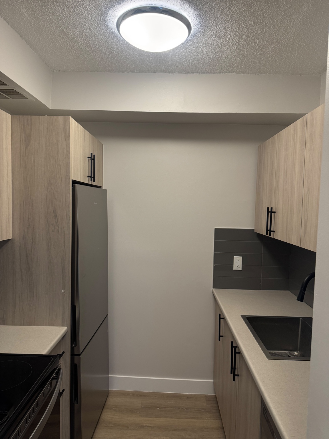 Freshly painted condo kitchen
